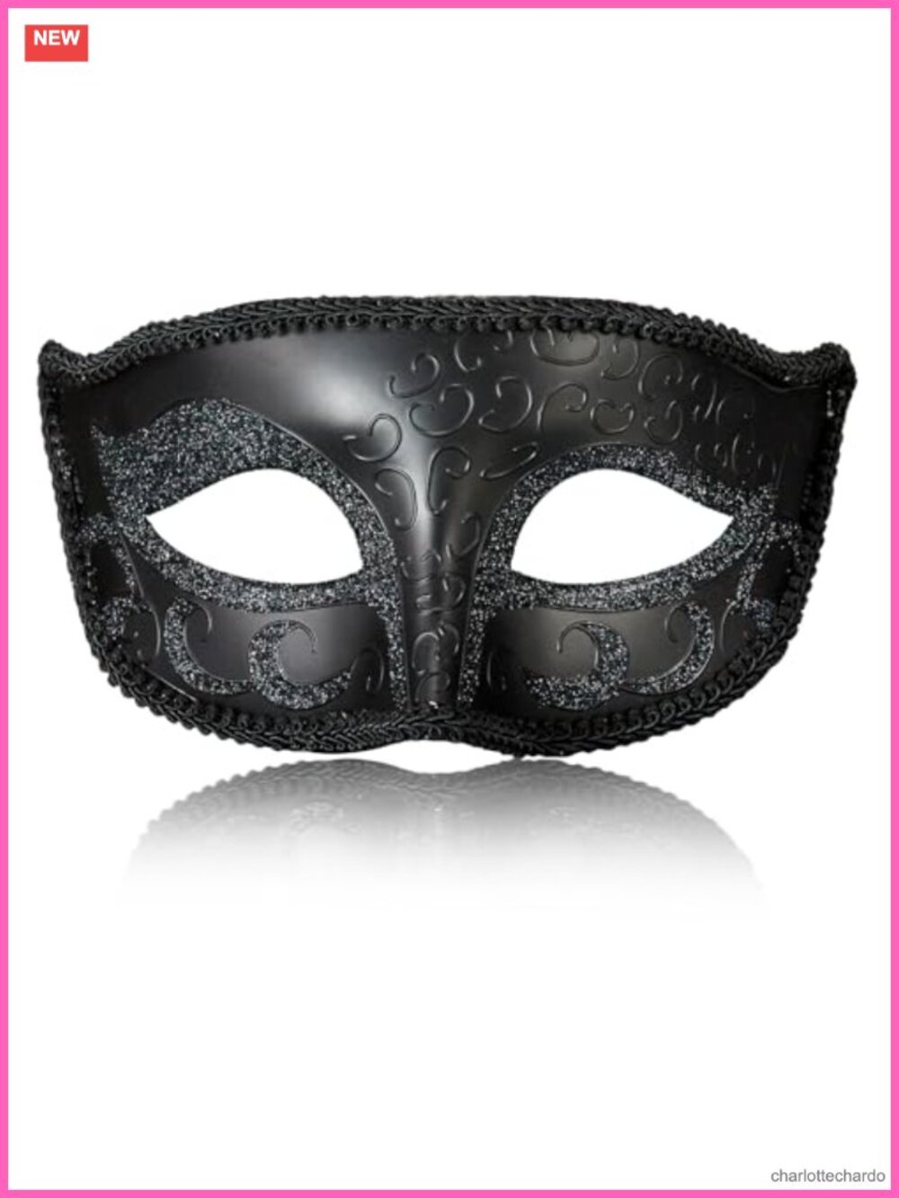 Adjustable Venetian Masquerade Mask for Men Plastic Sequin
